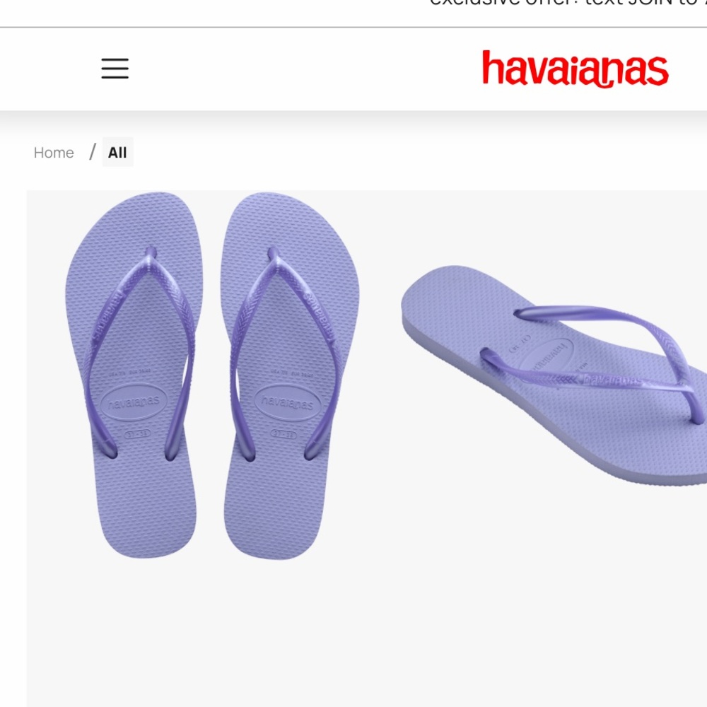 NWT Purple Havaianas